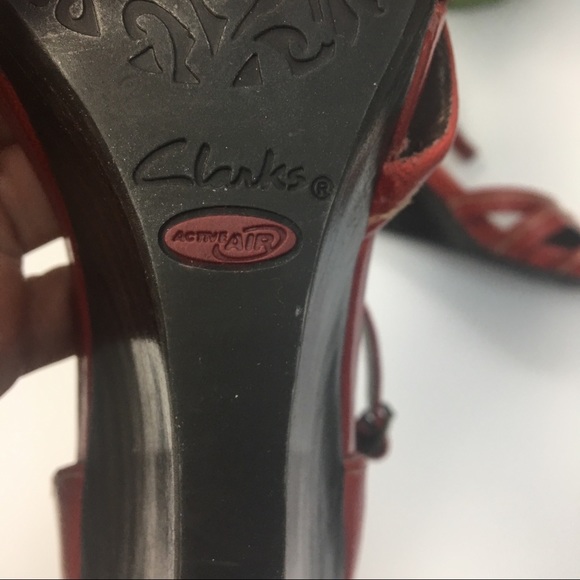 Clark’s Red Artisan Wedges -Sz 6.5 - Picture 4 of 5